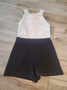 Amy Byer Girls Black White Romper One Piece Sz 8 Dressy Party Holiday Outfit - Picture 1 of 6