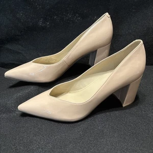 Marc Fisher Caitlin spitz zulaufende Slipper Pumps Blockabsatz beige Damen 10 gebraucht, in einwandfreiem Zustand - Bild 1 von 15