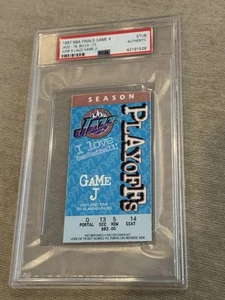 1997 NBA Finals Game 4 PSA Ticket Utah Jazz Chicago Bulls Michael Jordan - Bild 1 von 3