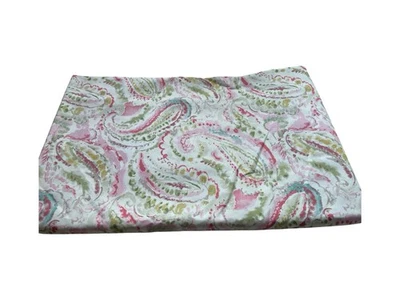 Mill Creek Fabric Pink & Green Paisley Soil & Stain Repellent Finish 62in x 172 - Image 1 of 4
