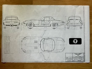 Jaguar E-Type Line Drawing / Blueprint XKE - Bild 1 von 9
