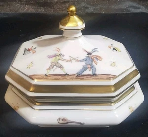 Meissen, Deckeldose,Irminger,Commedia dell'arte,1.Wahl, 678 - Bild 1 von 9