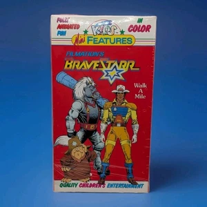 BraveStarr Walk a Mile VHS Tape 1986 Just For Kids Mini Features Filmation Rare - Imagen 1 de 4