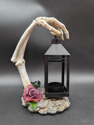 Yankee Candle Phantasmagoria Esqueleto Linterna de Mano Tealight Soporte Halloween Foto 1 de 4