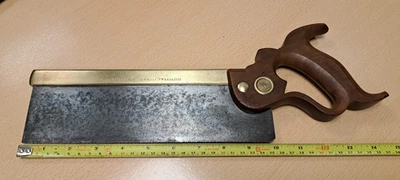 Vintage Henry Disston and Sons quality genuine 10 inch tenon saw Philadelphia - Image 1 of 4