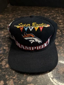 Vintage Denver Broncos Super Bowl XXXII Champions 1998  Logo Athletic Snapback - Picture 1 of 7
