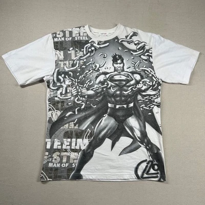 Lote De Colección 29 Camisas Para Hombres M Superman Acero Mega Impresión Gráfico DC Comics Y2K Foto 1 de 4