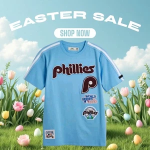 Pro Standard Philadelphia Phillies Retro Blue World Series 1980 T-Shirt Tee XL - Picture 1 of 11