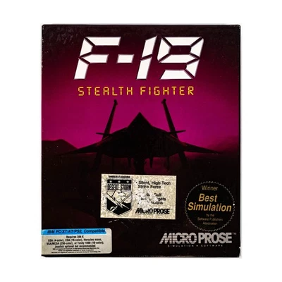 Computer Wargame F-19 Stealth Fighter (PC 5 1/4") VG/NM - Image 1 of 2