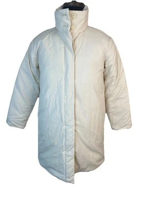 Madewell x Buff  Coat Women's Small Bleached Linen Ivory PrimaLoft Puffer NEW - Изображение 1 из 4