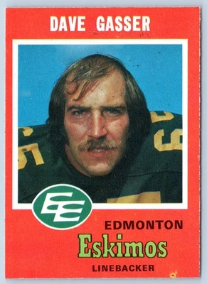 DAVE GASSER 1971 O-PEE-CHEE CFL FOOTBALL #55 NRMINT+           74418 - Image 1 of 2
