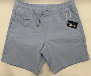 Bottom’s Lab Herren M hellblau 6,5” Chino seitliche Reißverschlusstasche Baumwollshorts neu mit Etikett - Bild 1 von 6