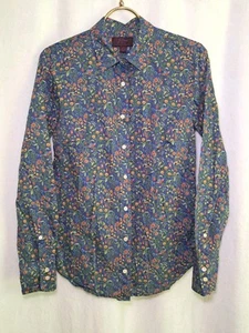 J.Crew Liberty Art Fabrics Size 0 Catesby Button Front Collared Shirt Floral - Picture 1 of 10