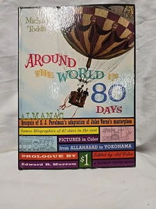 Vintage AROUND THE WORLD IN 80 DAYS ALMANAC,  Michael Todd, Random House HC 1956 - Picture 1 of 10