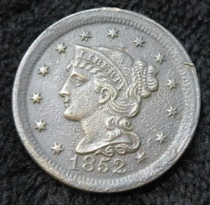 1852 Large Cent * Uncirculated * Nice Details * 4810 - Picture 1 of 2