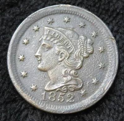 1852 Large Cent * Uncirculated * Nice Details * 4810 - Image 1 of 2