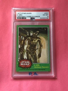 1977 Topps Star Wars C-3PO Error Golden Rod (Anthony Daniels ) Graded PSA 6 - Picture 1 of 3