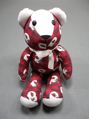 Arizona Cardinals 22 inch Plush Teddy Bear Stuffed Animal Hand Made Button Eyes Cover