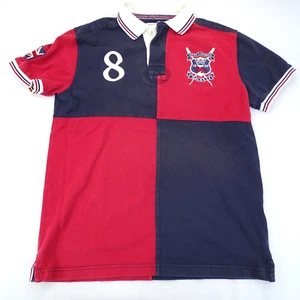 HACKETT LONDON Battle Blues #8 Polo Manga Larga Polo Talla M Oxford Cambridge - Imagen 1 de 7