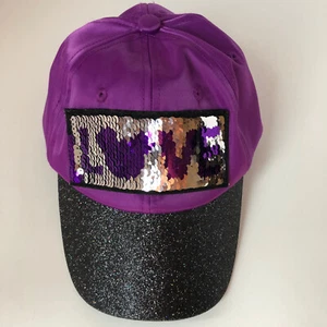 Disney Parks Purple Sequin "Love" Youth Baseball Cap StrapBack - Picture 1 of 7