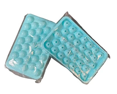 2pcs Ice Ball Maker Mold Mini Round Ice Cube Tray Reuseable With Lid For Freezer - Image 1 of 4