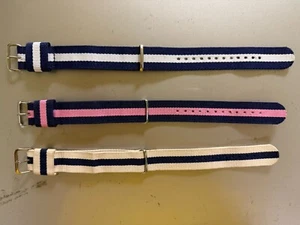 3 Ballistic Nylon Watch Bands Strap Lot 20mm Ship From US - Picture 1 of 3