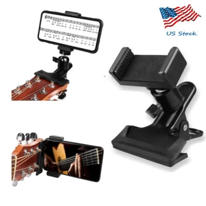 Guitar Headstock Mobile Phone Holder Bracket Stand Cell Phone Clip Clamp - Photo 1 sur 12