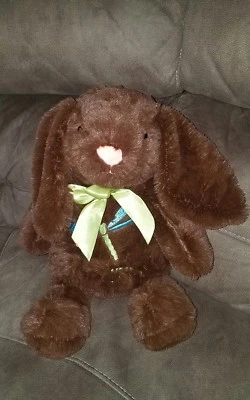 Плюшевая игрушка-животное Dan Dee кролик вышитый коричневый страдающий пасхальный большой 19 дюймов - Изображение 1 из 4