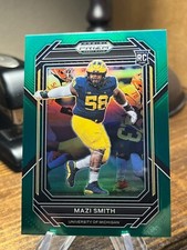 2023 PANINI PRIZM GREEN MAZI SMITH ROOKIE CARD #187 MICHIGAN WOLVERINES