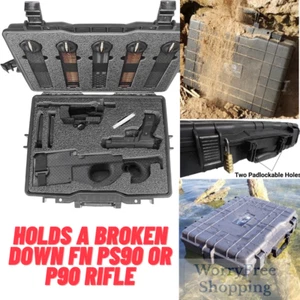 Waterproof Gun Storage Hard Case w/ Foam for FN PS90 or P90 Rifle & Magazines - Picture 1 of 12