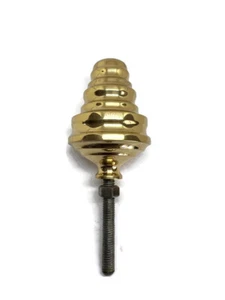 solid Brass BED KNOB 3.1/2 " high vintage style B2 large hollow heavy polished B - Picture 1 of 5