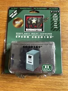 Rhinotek schwarze Tintenstrahlpatrone - Epson Stylus Farbe 740, 760, 860, 1160 - Bild 1 von 2