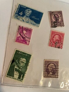 Lincoln-1-3-4 y Washington- sellos sellos de 2-3 centavos - Imagen 1 de 7
