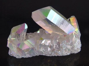 BUTW Angel Aura Fume Plated Natural Quartz Healing Crystal Cluster Reiki 8416K - Picture 1 of 2