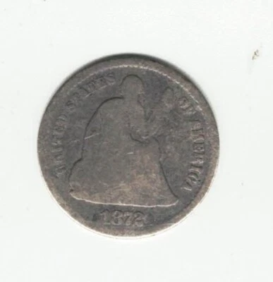 1872 S (Above bow) Liberty Seated Half Dime - Less than 837,000 Minted!! - Image 1 of 2