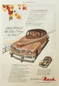 1947 Nash Motors Car Vintage Ad Whats back of the big swing 423 - Imagen 1 de 1