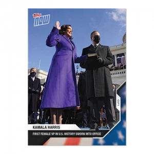 Topps Now 2020 elecciones estadounidenses #13 Kamala Harris jura su inauguración - Imagen 1 de 2