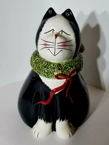 Tarro de galletas para gato de Navidad Sakura de 12" Fiddlestix - Imagen 1 de 6