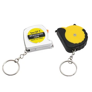 2PCS Durable Compact Keychain Pocket Tape Measure Mini 3 Foot Steel Self-Locking - Picture 1 of 14