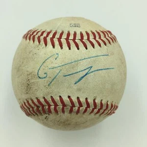 Gleyber Torres Pre Rookie Signed Game Used Minor League Baseball Yankees JSA - Picture 1 of 6