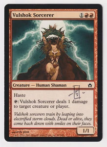 Signed Vulshok Sorcerer HP Fifth Dawn Artist rk post 2004 WOTC MTG Magic Shaman! - Picture 1 of 2
