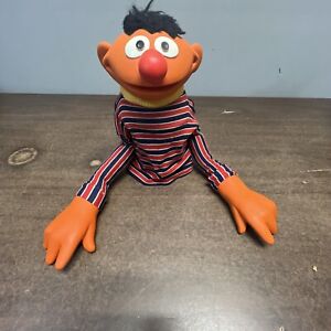 Vintage Sesame Street Muppets Ernie Rubber Hand Puppet 1970's Toy Play 