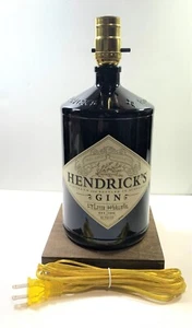 Hendrick's 1.75L Table Desk LAMP Bar Lounge Game Room Liquor Bottle Party Light - Picture 1 of 4