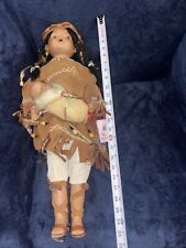 Goldenvale 25 inch porcelain native American doll with Baby And Tags