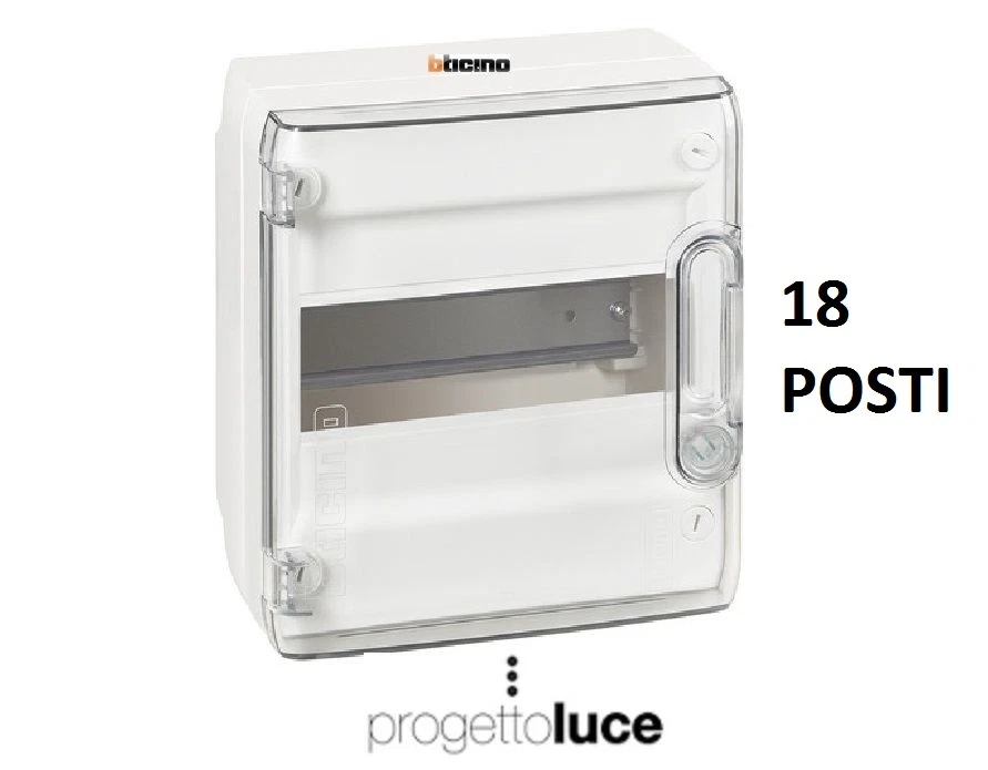 Centralino da parete con Portello trasparente Ip40 8 moduli - Bticino Legran...