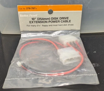 Radio Shack Disk Drive 10" Power Extension Cable - Image 1 of 3