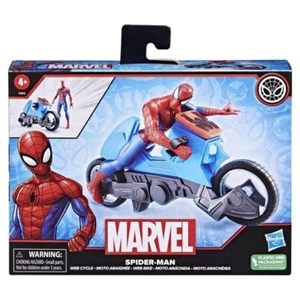 Hasbro Marvel SPIDER-MAN 5.75" Figure with Web Cycle NEW Original - Picture 1 of 3