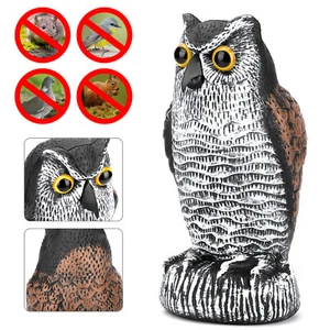 Owl Decoy Statue Protect Garden Yard Scare Birds Away Pigeon Repellent Scarecrow - Picture 1 of 9