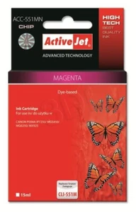 Activejet ACC-551MN Tinte (Canon CLI-551M Ersatz; Supreme; 15 ml; rot) - Bild 1 von 2