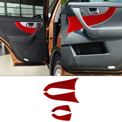 4Pcs Red Carbon Fiber Door Panel Kit Cover Trim For Infiniti FX35/37/50 QX70 - image 1 of 4
